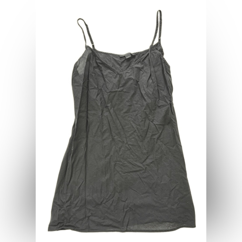 AllSaints Black Organic Cotton Mini Slip Dress Size 10